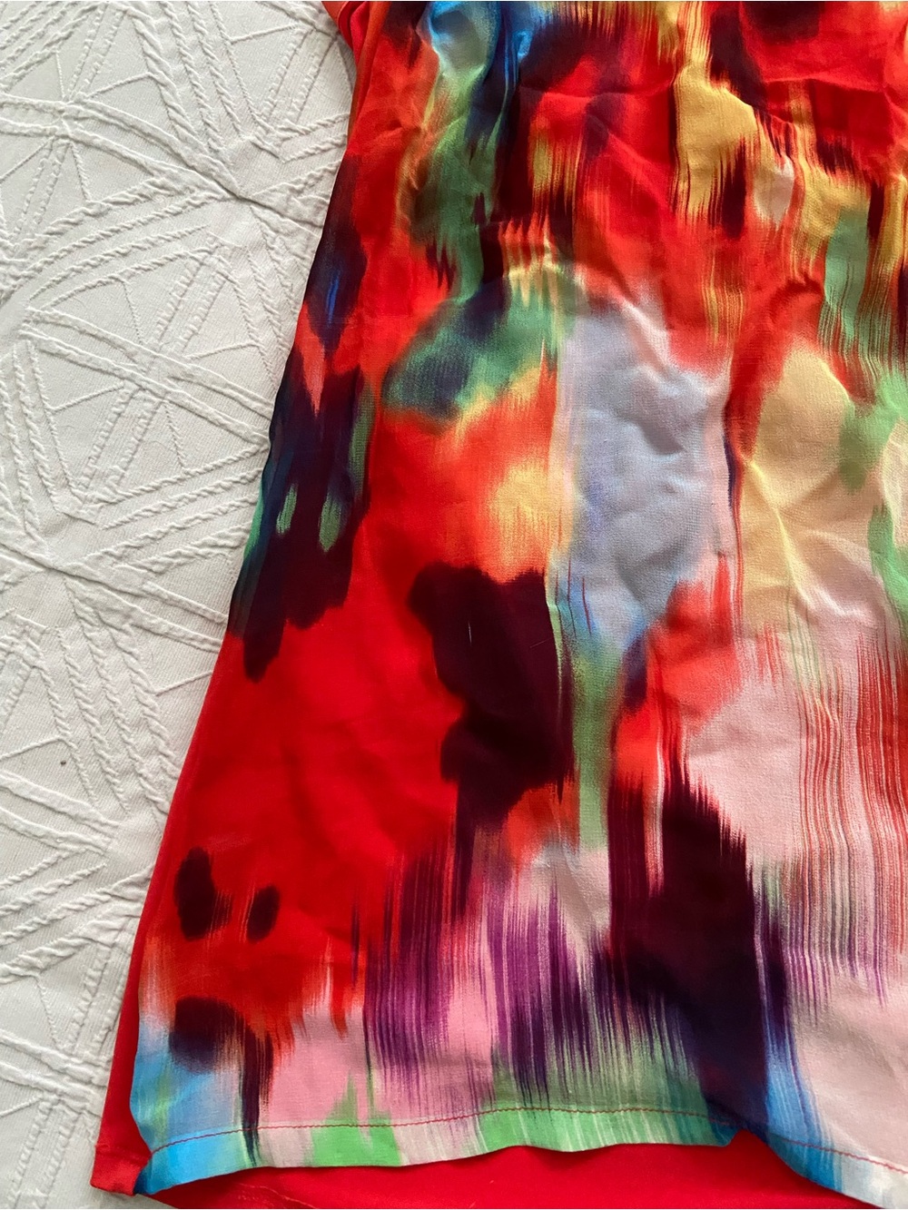 Ted Baker Silk Multicolor Abstract Print Scoop Neck Tank Top - Picture 12 of 12